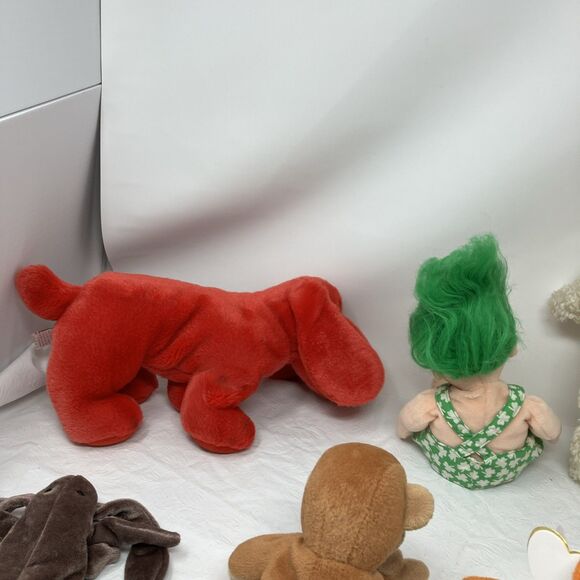 Ty Beanie Babies & Plush Lot of 11 Poodle Bear Scorpion Troll Dog Monkey Etc - Picture 10 of 13